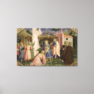 Versterking van de Magi van de predella Canvas Afdruk
