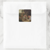 Versterking van de schaaphersen, 1510 vierkante sticker (Tas)