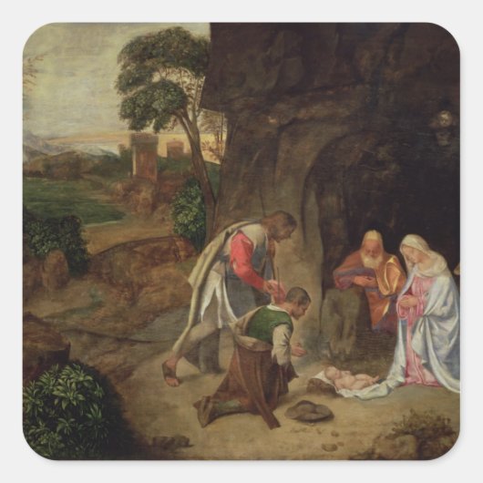 Versterking van de schaaphersen, 1510 vierkante sticker (Voorkant)