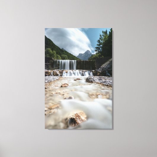 Versterking van de vallei van Krnica in Slovenië Canvas Afdruk (Voorkant)