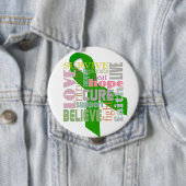 Versterking van hersenletsel Groene lint Ronde Button 4,0 Cm (In situ)