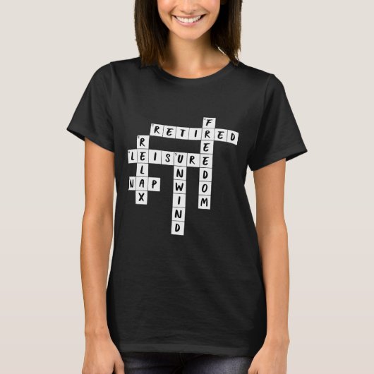 Versterking van het Crossword Puzzle Verbluffend T-shirt (Voorkant)