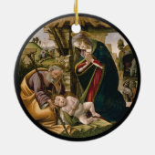 Versterking van het kind Christus Keramisch Ornament (Achterkant)