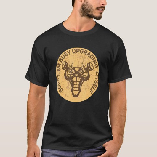 Versterking van mijn eigen Gym Bro Minotaur T-shirt (Voorkant)