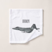 Versterking vliegtuig cartoon bad handdoek (Wasdoekje)