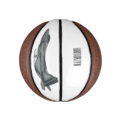 Versterking vliegtuig cartoon basketbal (Verticaal)