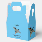 Versterking vliegtuig cartoon bedankdoosjes (Geopend)