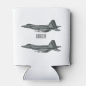 Versterking vliegtuig cartoon blikjeskoeler (Achterkant)