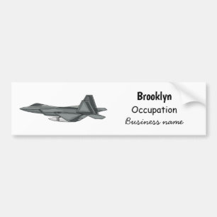 Versterking vliegtuig cartoon bumpersticker