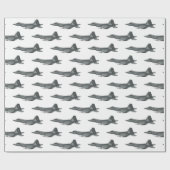 Versterking vliegtuig cartoon cadeaupapier (Vlak)