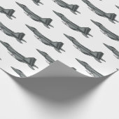 Versterking vliegtuig cartoon cadeaupapier (Hoek)