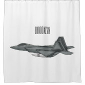 Versterking vliegtuig cartoon douchegordijn (Voorkant)