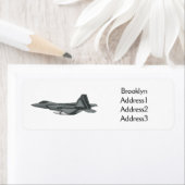 Versterking vliegtuig cartoon etiket (Insitu)