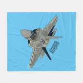 Versterking vliegtuig cartoon fleece deken (Voorkant (Horizontaal))