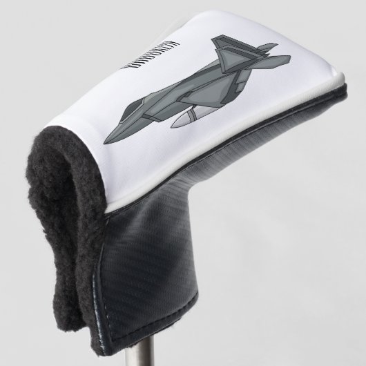 Versterking vliegtuig cartoon golfheadcover (3/4 voorkant)