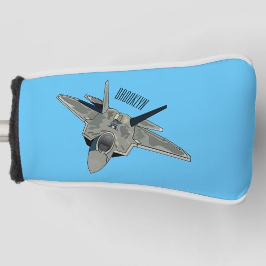 Versterking vliegtuig cartoon golfheadcover (Voorkant)