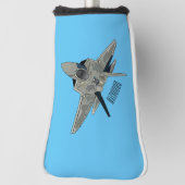 Versterking vliegtuig cartoon golfheadcover (Draai 90)