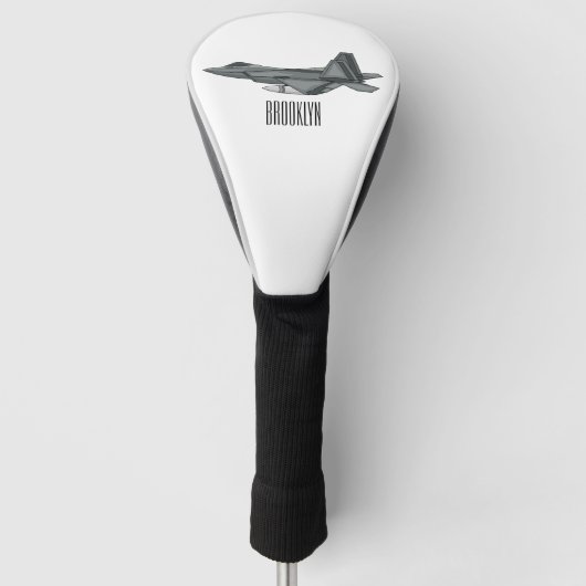 Versterking vliegtuig cartoon golfheadcover (Voorkant)