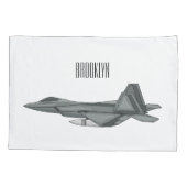 Versterking vliegtuig cartoon kussensloop (Achterkant)