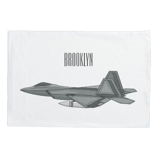 Versterking vliegtuig cartoon kussensloop (Achterkant)