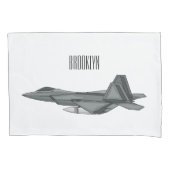 Versterking vliegtuig cartoon kussensloop (Voorkant)