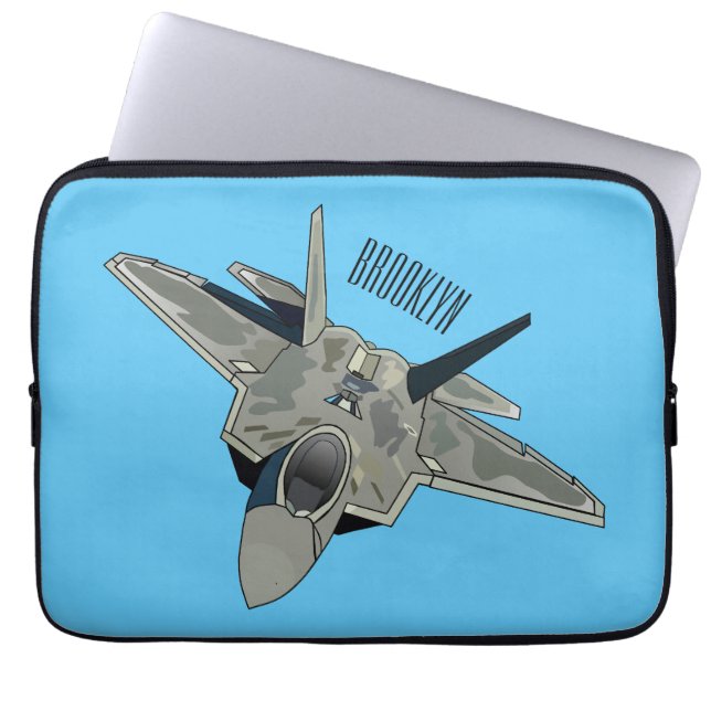 Versterking vliegtuig cartoon laptop sleeve (Voorkant)