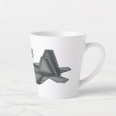 Versterking vliegtuig cartoon latte mok (Rechts)
