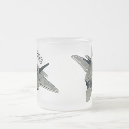 Versterking vliegtuig cartoon matglas koffiemok (Center)