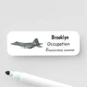 Versterking vliegtuig cartoon naamplaatje (In situ)