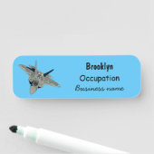 Versterking vliegtuig cartoon naamplaatje (In situ)