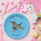 Versterking vliegtuig cartoon papieren bordje (Feest)