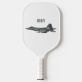 Versterking vliegtuig cartoon pickleball paddle (Achterkant)