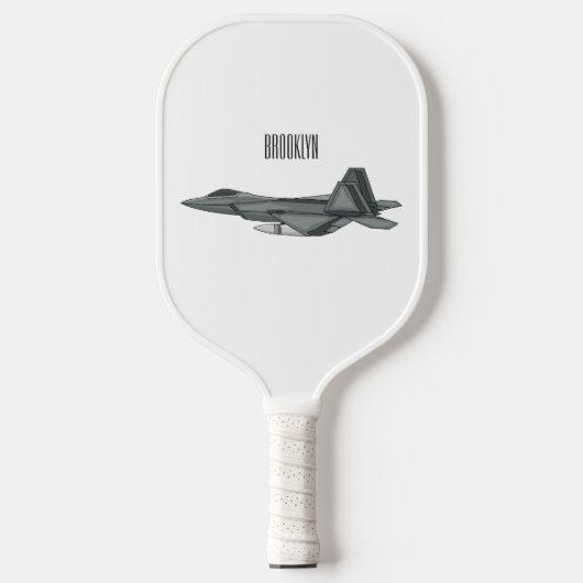 Versterking vliegtuig cartoon pickleball paddle (Voorkant)