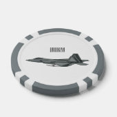 Versterking vliegtuig cartoon poker chips (Enkel)