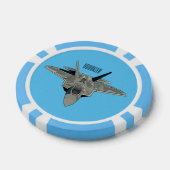 Versterking vliegtuig cartoon poker chips (Enkel)