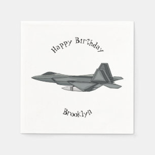 Versterking vliegtuig cartoon servet