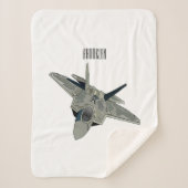 Versterking vliegtuig cartoon sherpa deken (Voorkant)