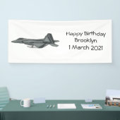 Versterking vliegtuig cartoon spandoek (Beurs)