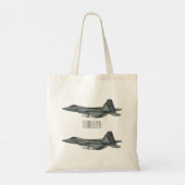 Versterking vliegtuig cartoon tote bag (Achterkant)
