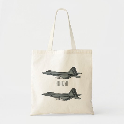 Versterking vliegtuig cartoon tote bag (Voorkant)