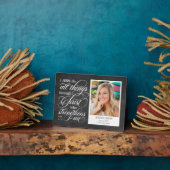 Versterkt afstudeercadeau bureau plaque fotoplaat (Zijkant)