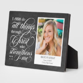 Versterkt afstudeercadeau bureau plaque fotoplaat (Zijkant)