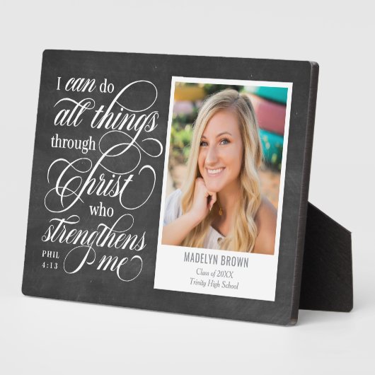 Versterkt afstudeercadeau bureau plaque fotoplaat (Zijkant)