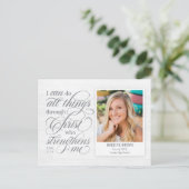 Versterkt Briefkaart voor het aankondigen van Afst (Staand voorkant)