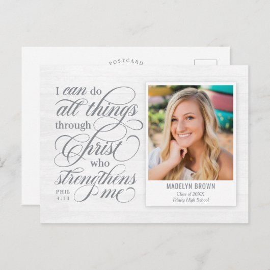 Versterkt Briefkaart voor het aankondigen van Afst (Voorkant / Achterkant)