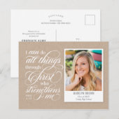 Versterkt Briefkaart voor het aankondigen van Afst (Voorkant / Achterkant)