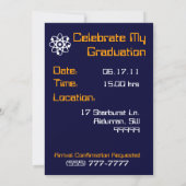 Versterkt de limietuitnodiging voor Afstuderen Kaart (Achterkant)