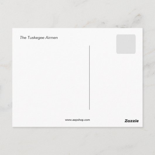 (versterkt) De Tuskegee Airmen Briefkaart (Achterkant)