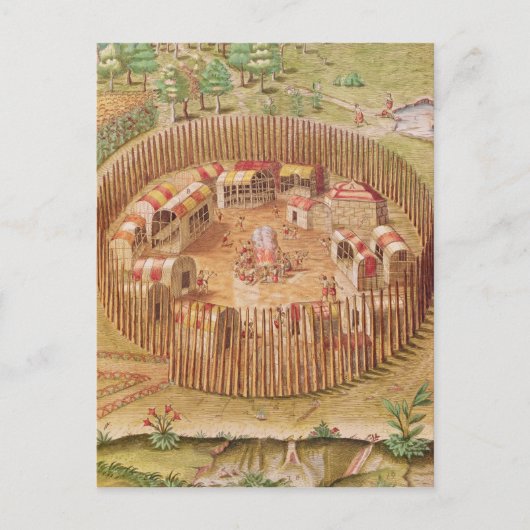 Versterkt Indiaas dorp uit 'Brevis' Briefkaart (Voorkant)