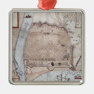 Versterkt kampement, Puerto Rico Metalen Ornament